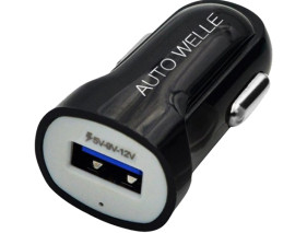 Адаптер живлення USB 12V/24V DC 5V/1000mA AUTO WELLE AW06-18B чорний