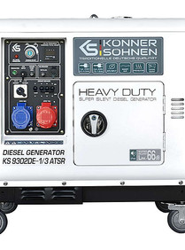 Генератор дизельный Könner&Söhnen KS 9302DE-1/3 ATSR 6.0кВт/6.5кВт(220В)/7.0кВт/7.5кВт(400В) кожух