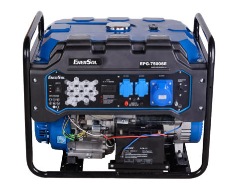 Генератор бензиновий EnerSol EPG-7500SEА 7.0/7.5 кВт з електрозапуском, адаптований під АТС
