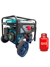 Генератор ГАЗ/бензиновый INVO H6250DТ-G 5.0/5.5 кВт, трехфазный, с электрозапуском