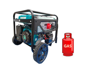 Генератор ГАЗ/бензиновый INVO H6250DТ-G 5.0/5.5 кВт, трехфазный, с электрозапуском